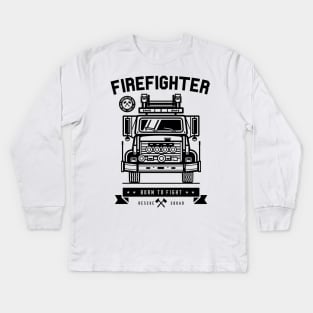 Firefighter Kids Long Sleeve T-Shirt